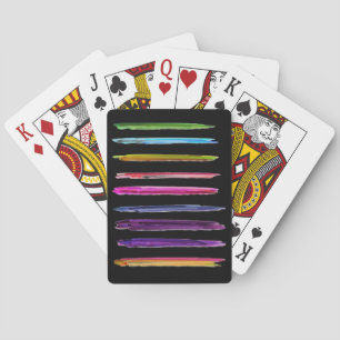 Abstract Painting Colourful Paint Brush Strokes #2 Playing Cards