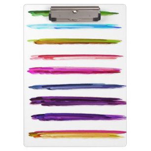 Abstract Painting Colourful Paint Brush Strokes Clipboard