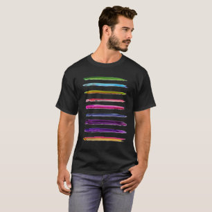 Abstract Painting Colourful Paint Brush Strokes T-Shirt
