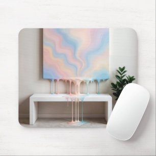 Abstract Painting Dripping on a White Bench  Mouse Mat