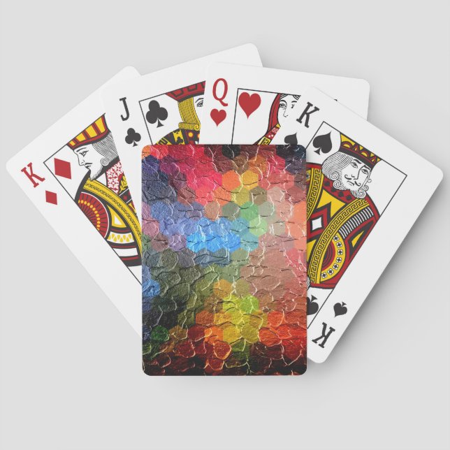 Abstract Painting | Dynamic Colors 2 Playing Cards (Back)