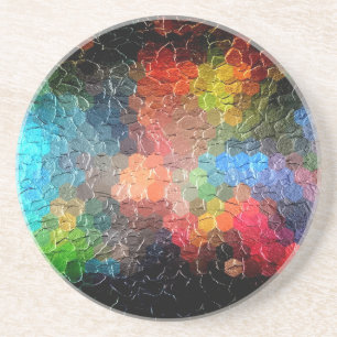 Abstract Painting Dynamic Colours Coaster