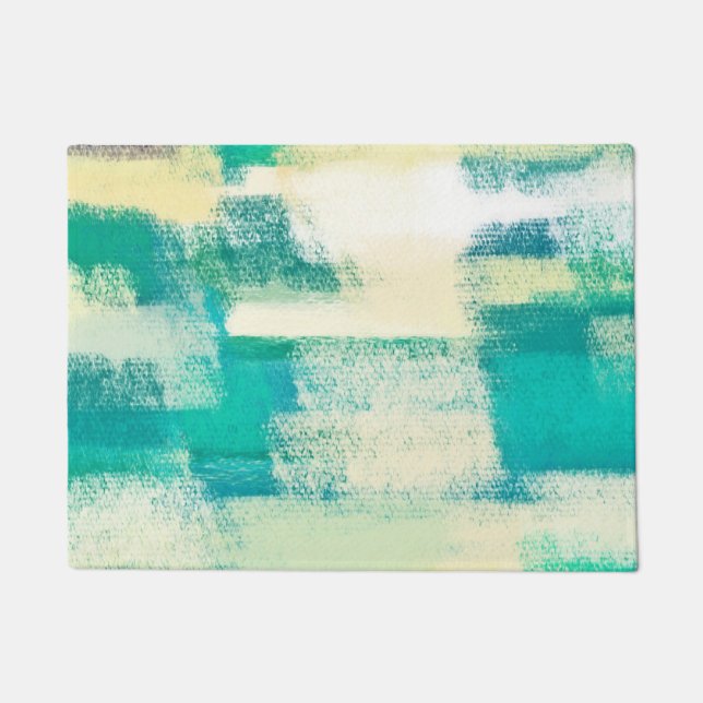 Abstract Painting | Dynamic Colours Doormat (Front)