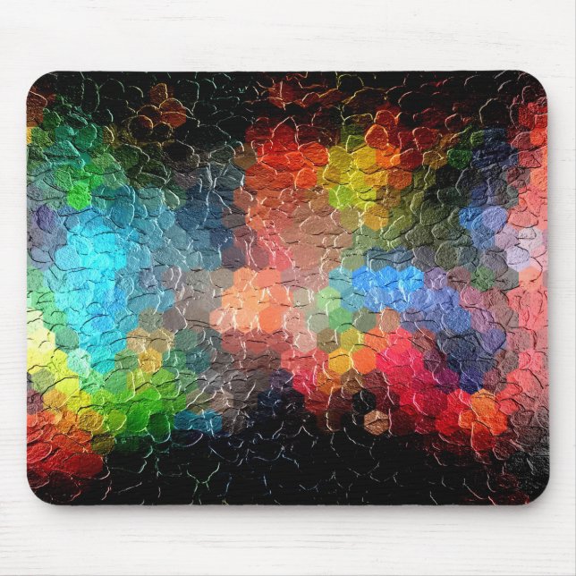 Abstract Painting | Dynamic Colours Mouse Mat (Front)