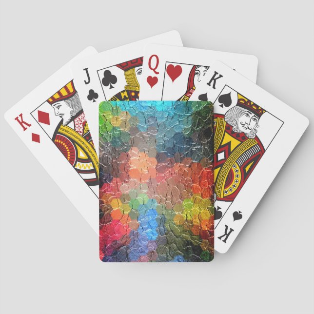 Abstract Painting | Dynamic Colours Playing Cards (Back)