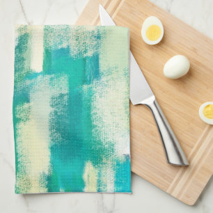 Abstract Painting Dynamic Colours Tea Towel