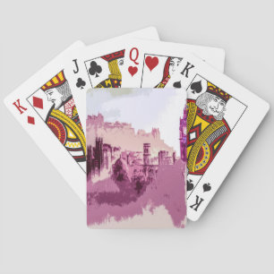 Abstract Painting Edinburgh Capital of Scotland Playing Cards