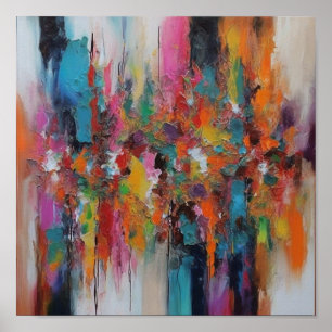 Abstract Painting - Eloquent Expression Through Co Poster