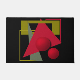 Abstract painting, geometric shapes doormat