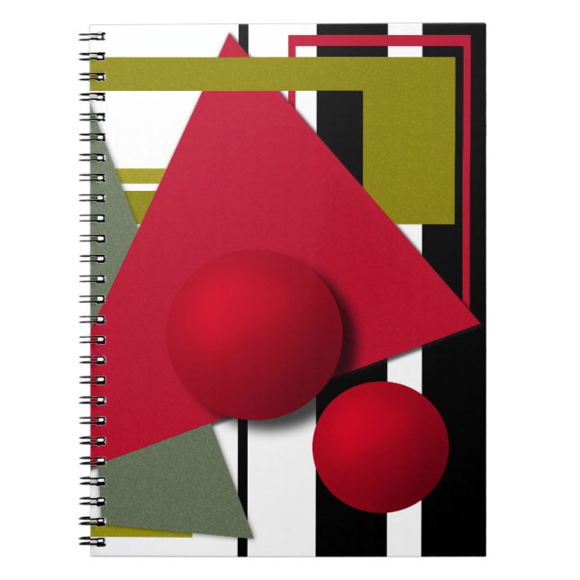 Abstract painting, geometric shapes notebook (Front)