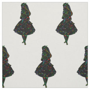 Abstract Painting Girl Fabric