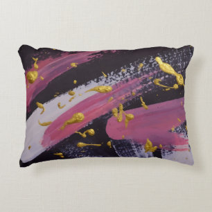 Abstract painting. Handmade texture. Oil painting. Decorative Cushion
