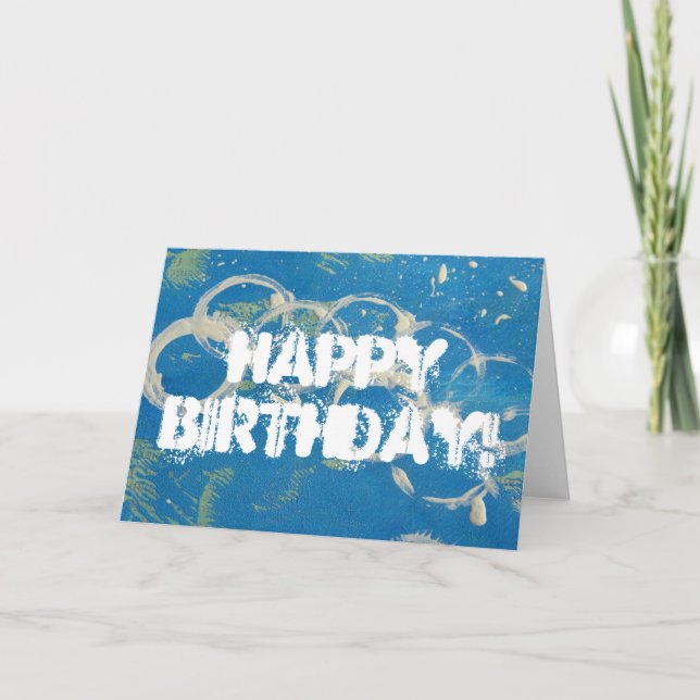 Abstract Painting, Happy Birthday! Card (Front)