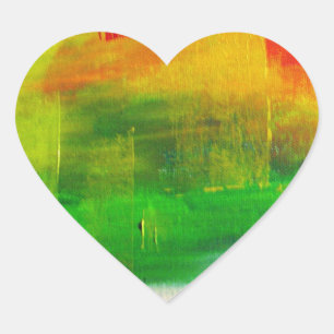 Abstract Painting Heart Sticker