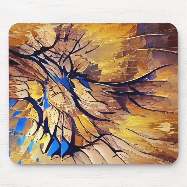 Abstract Painting in Hot Colours Mouse Mat (Front)