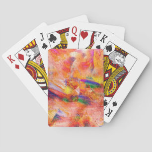 Abstract painting Infinite sunset Playing Cards