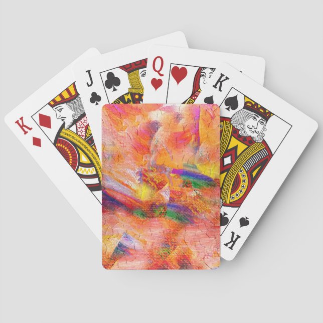 Abstract painting Infinite sunset Playing Cards (Back)