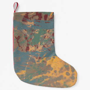 Abstract painting. Ink handmade image. Modern arti Small Christmas Stocking