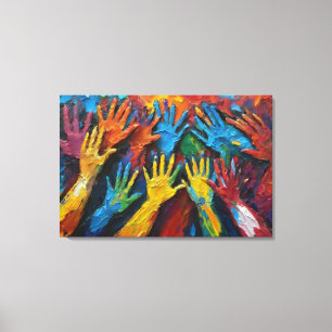 Abstract painting It represents diversity Canvas Print