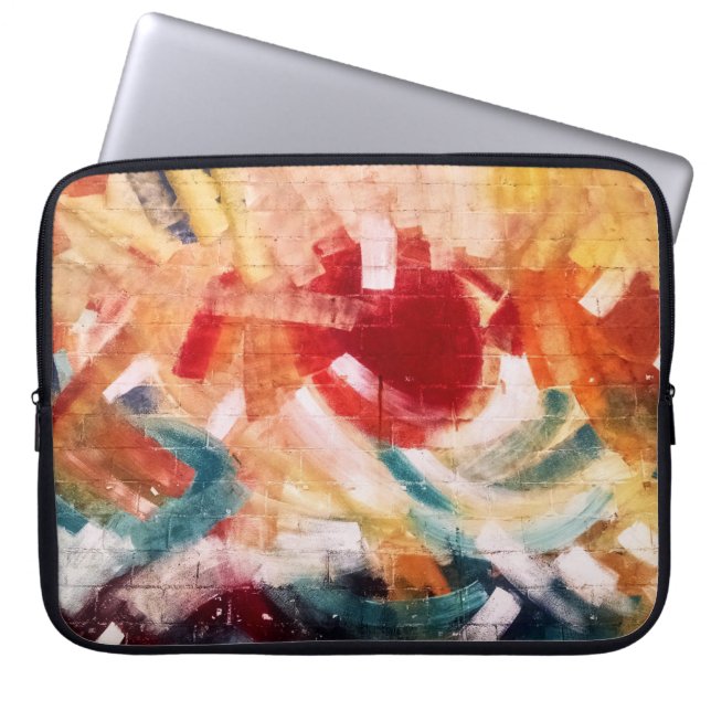 Abstract painting laptop sleeve (Front)