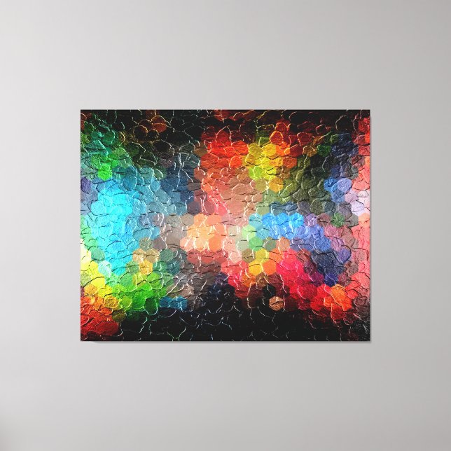 Abstract painting | Lights in the Night Canvas Print (Front)