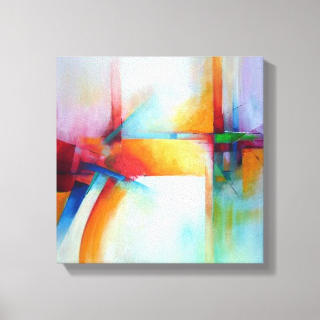 Abstract Painting Modern Art Stylish High Quality Canvas Print (Front)