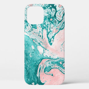 Abstract painting. Modern artwork. Marble effect p iPhone 12 Case