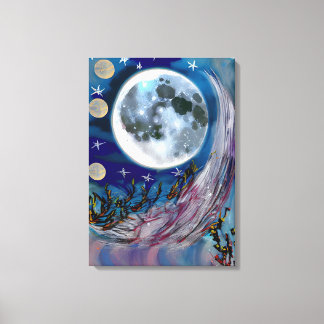 Abstract Painting, Moon at Night, canvas prints