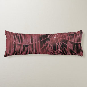 Abstract Painting Of A Magenta Pink Cobweb Body Cushion
