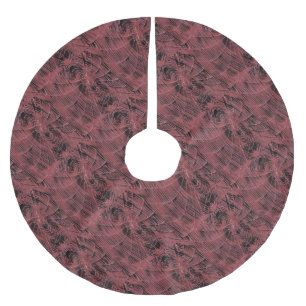 Abstract Painting Of A Magenta Pink Cobweb Brushed Polyester Tree Skirt