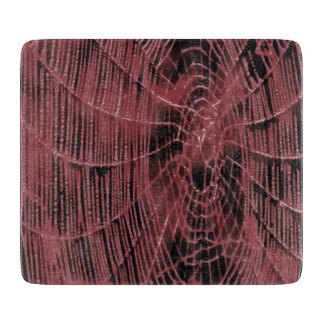 Abstract Painting Of A Magenta Pink Cobweb Cutting Board