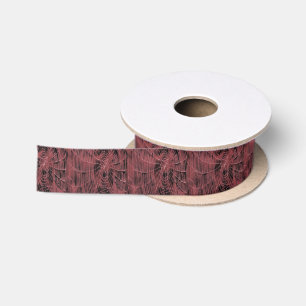 Abstract Painting Of A Magenta Pink Cobweb Satin Ribbon