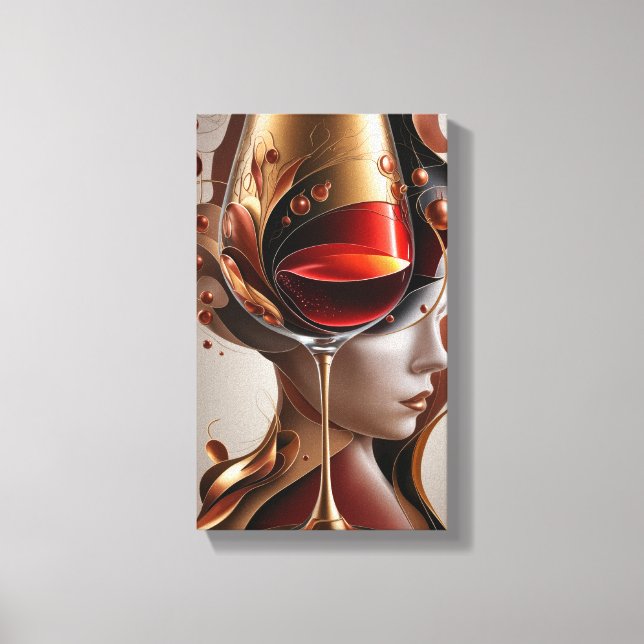 Abstract Painting of a Woman's Face  Canvas Print (Front)