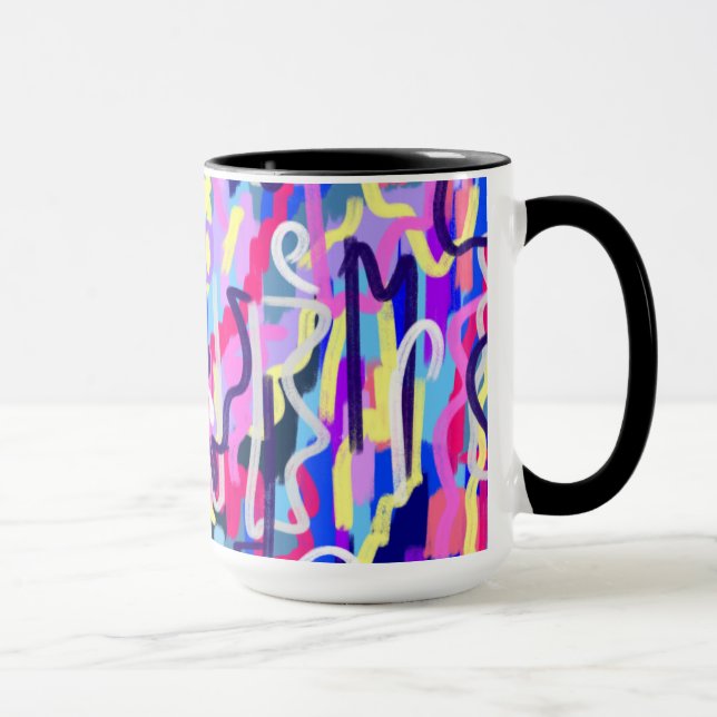 Abstract Painting of Shapes and Colours  Mug (Right)