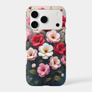 Abstract painting of stylized flowers