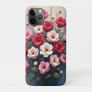 Abstract painting of stylized flowers iPhone 11 pro case