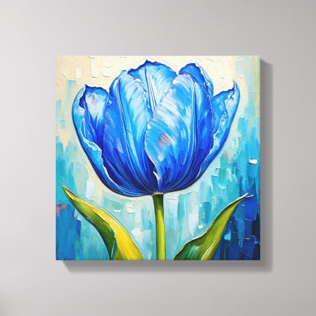 Abstract Painting of Tulip Canvas Print (Front)