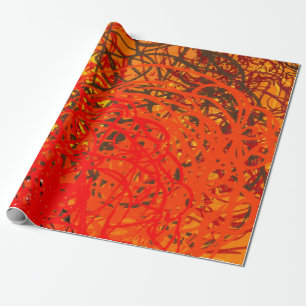Abstract painting on canvas. Hand made art. Colorf Wrapping Paper