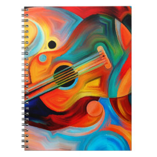 Abstract painting on the subject of music and rhyt notebook