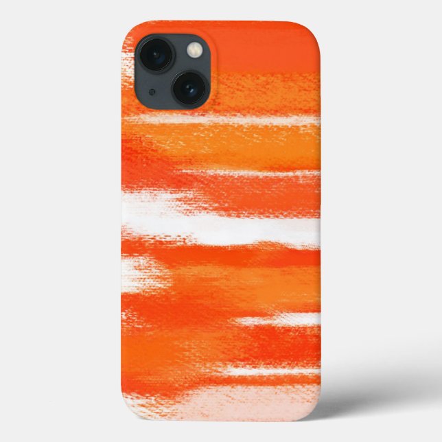 Abstract Painting | Orange White Abstract Art Case (Back)