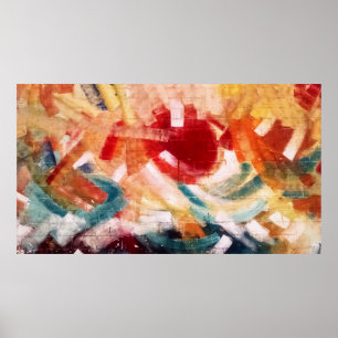 Abstract painting poster