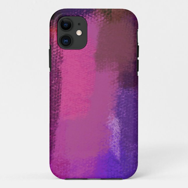 Abstract Painting | Purple Retro Abstract Art 10 Case-Mate iPhone Case (Back)