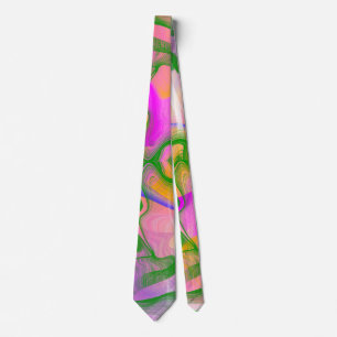 Abstract Painting Rainbow Colours Tie