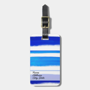 Abstract Painting Retro Blue 4 Luggage Tag