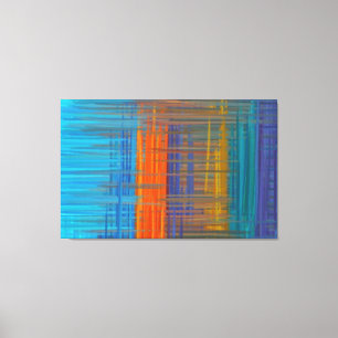 Abstract Painting   Retro Colourful 11 Canvas Print