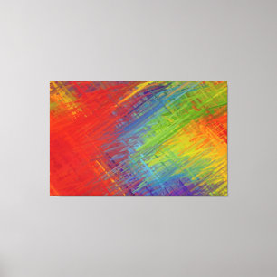 Abstract Painting   Retro Colourful 13 Canvas Print