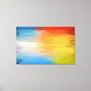 Abstract Painting   Retro Colourful 2 Canvas Print