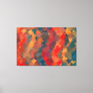 Abstract Painting   Retro Colourful 4 Canvas Print