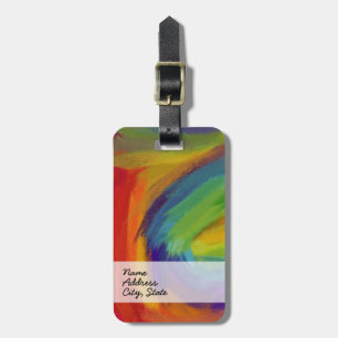 Abstract Painting Retro Colourful 6 Luggage Tag