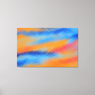 Abstract Painting   Retro Colourful 9 Canvas Print
